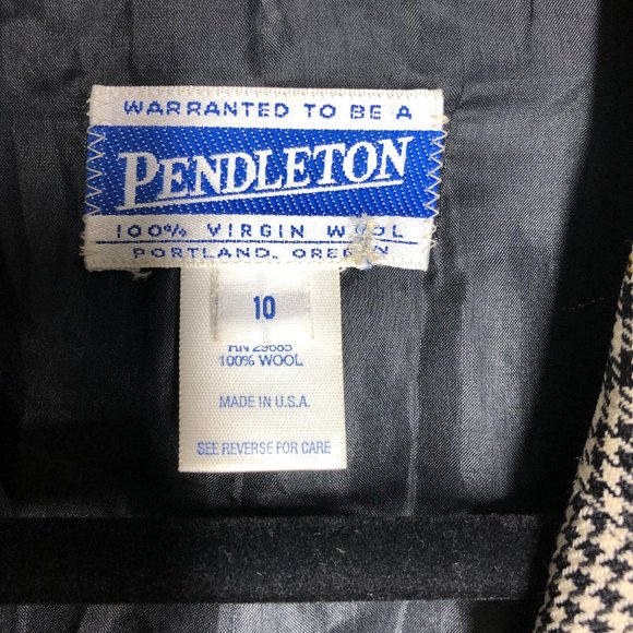 VINTAGE PENDLETON PLAID WOOL BLAZER SIZE 10 - Picture 5 of 6